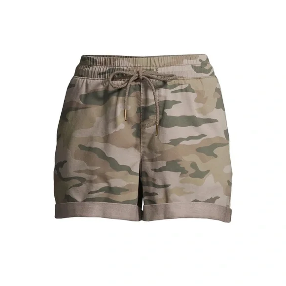 Time and Tru Women's Knit Shorts. Color: Grey Camo - Picture 6 of 6